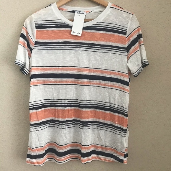 Splendid Navy Striped Tee Shirt - Picture 1 of 5